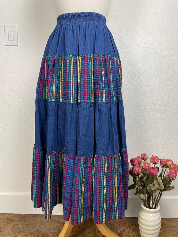Denim broomstick skirt 2025