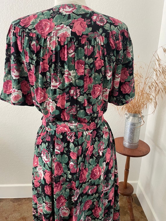 vintage floral dress / cottagecore dress / bright… - image 6