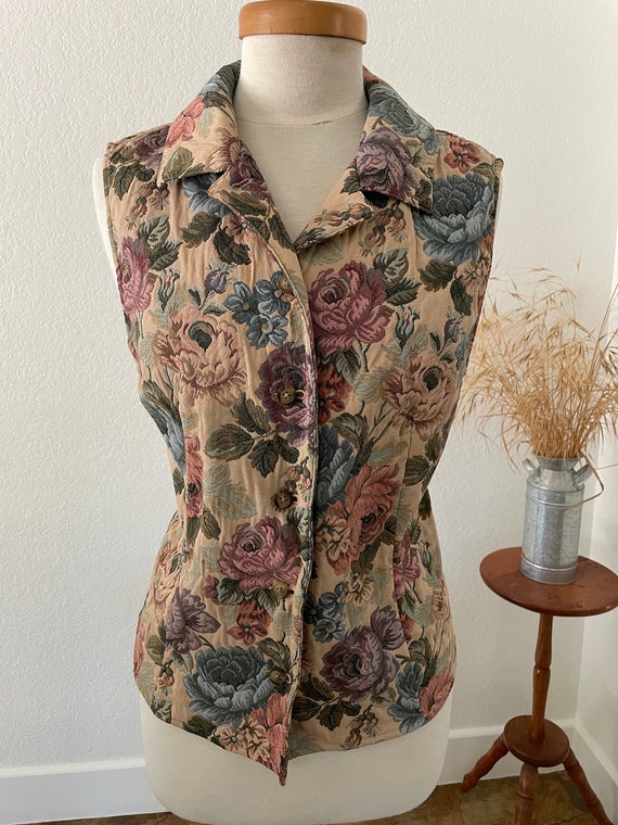 Milano Stitch Rose Floral Vest Women