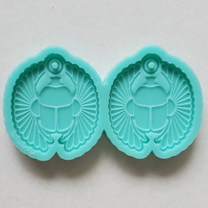 Made to Order - Round Scarab Earring shiny silicone mold