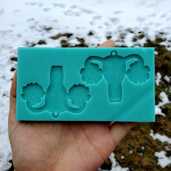 Made to order - Flora Uterus Mold - shiny silicone mold