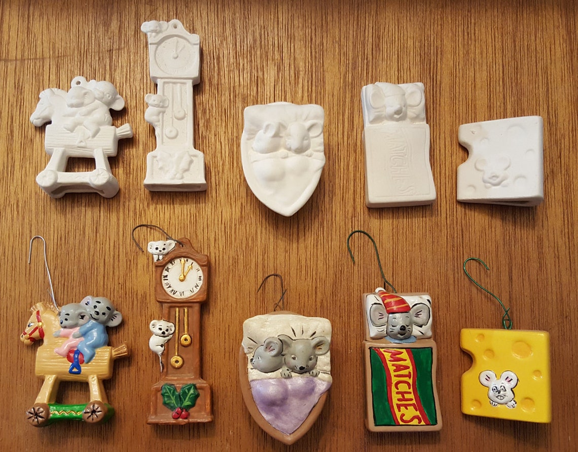 Ceramic Bisque Alberta Nursery Rhyme Mice Christmas Tree Etsy