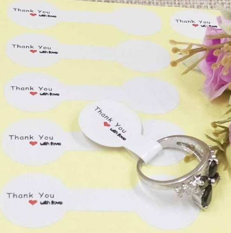 100 new 925 Sterling Silver Ring Label Sticker label For Etsy