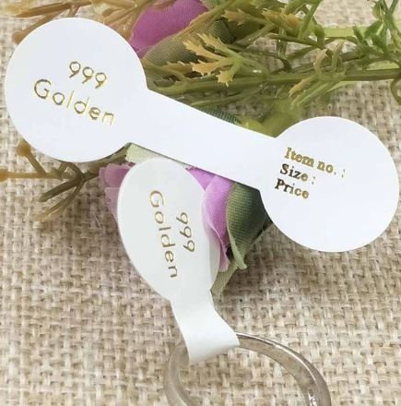 100 new 925 Sterling Silver Ring Label Sticker label For Etsy