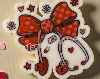 Valentines Badge Reel, Nurse ID Badge, Cute Valentine Badge Reel, Best Seller Badge Reel