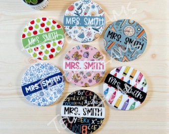 Personalized Teacher Coaster Gift, End of Year Gift, Teacher Coaster, Personalized, Christmas Teacher Gift, Teacher Appreciation Gift