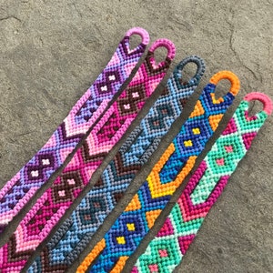 Handwoven Friendship Bracelet - Thin Aztec