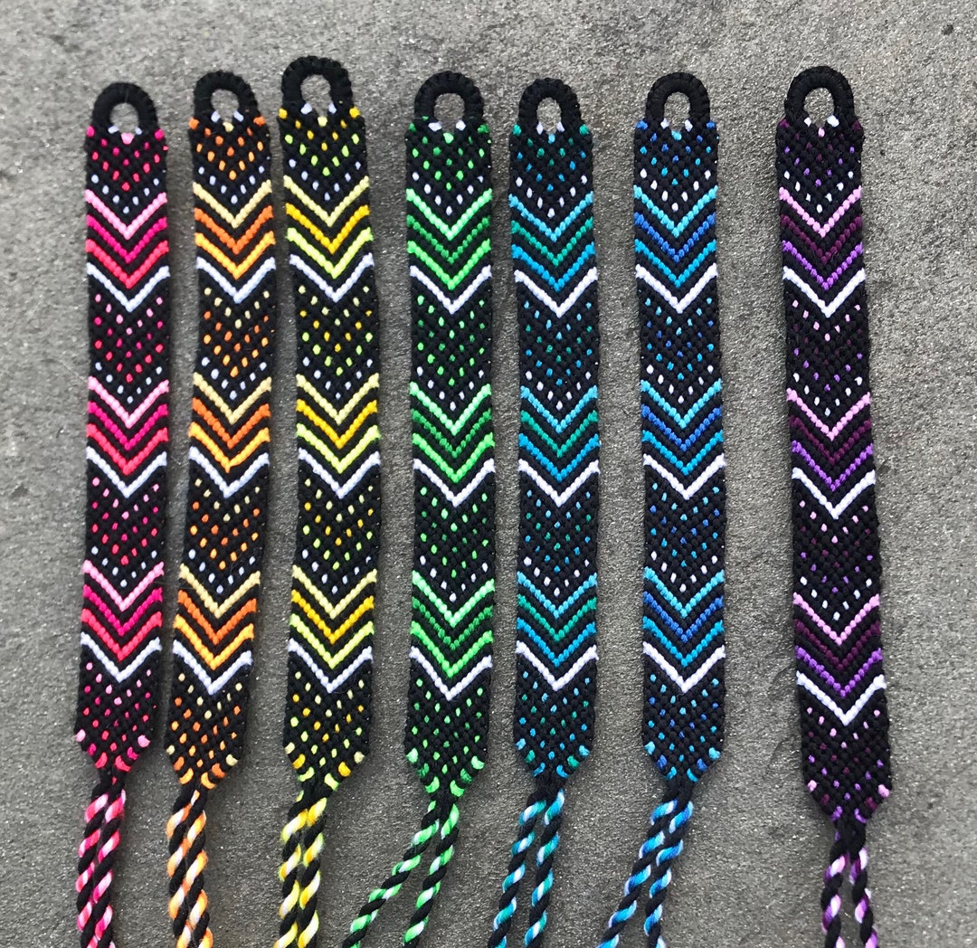 Handwoven Friendship Bracelet Polka Dot Chevron Etsy