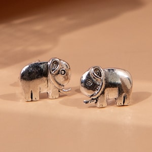 Elephant Sterling Silver 925 Stud Earrings (AE1787)