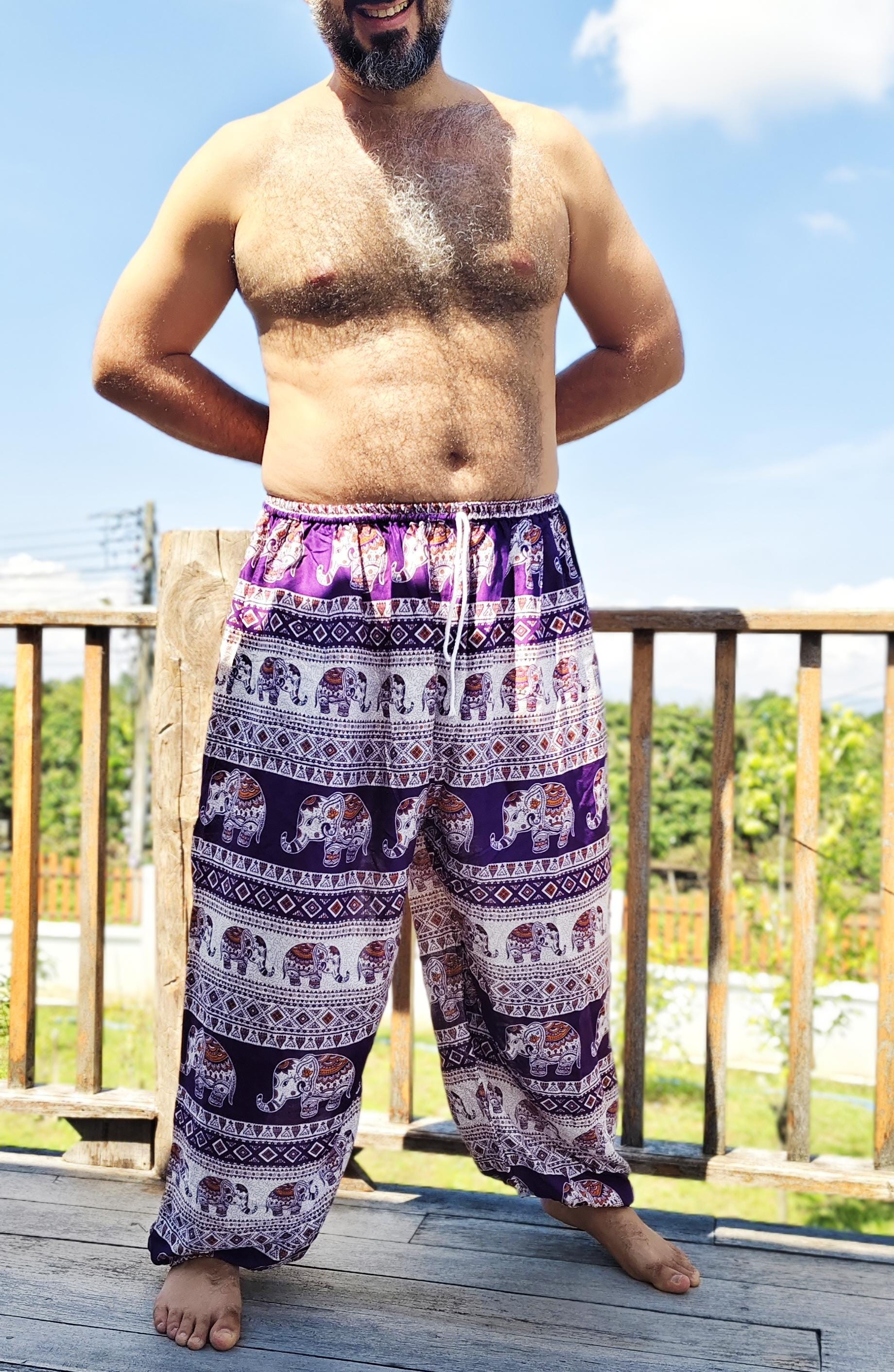 Genuine Thai Elephant Pants: Hippie Harem Yoga Trousers XXL-XXXL