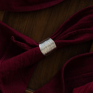 Gehämmert 925 Sterling Silber Handwerker Statement Ring Größenverstellbar