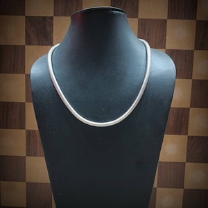 5mm Handmade Snake chain, 925 Solid Round Sterling Silver Snake Chain Necklace, Minimalist, Antique Design Jewelry