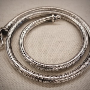 5mm Handmade Snake chain, 48cm Long Silver Chain, 925 Solid Round Sterling Silver Snake Chain Necklace, Unisex,