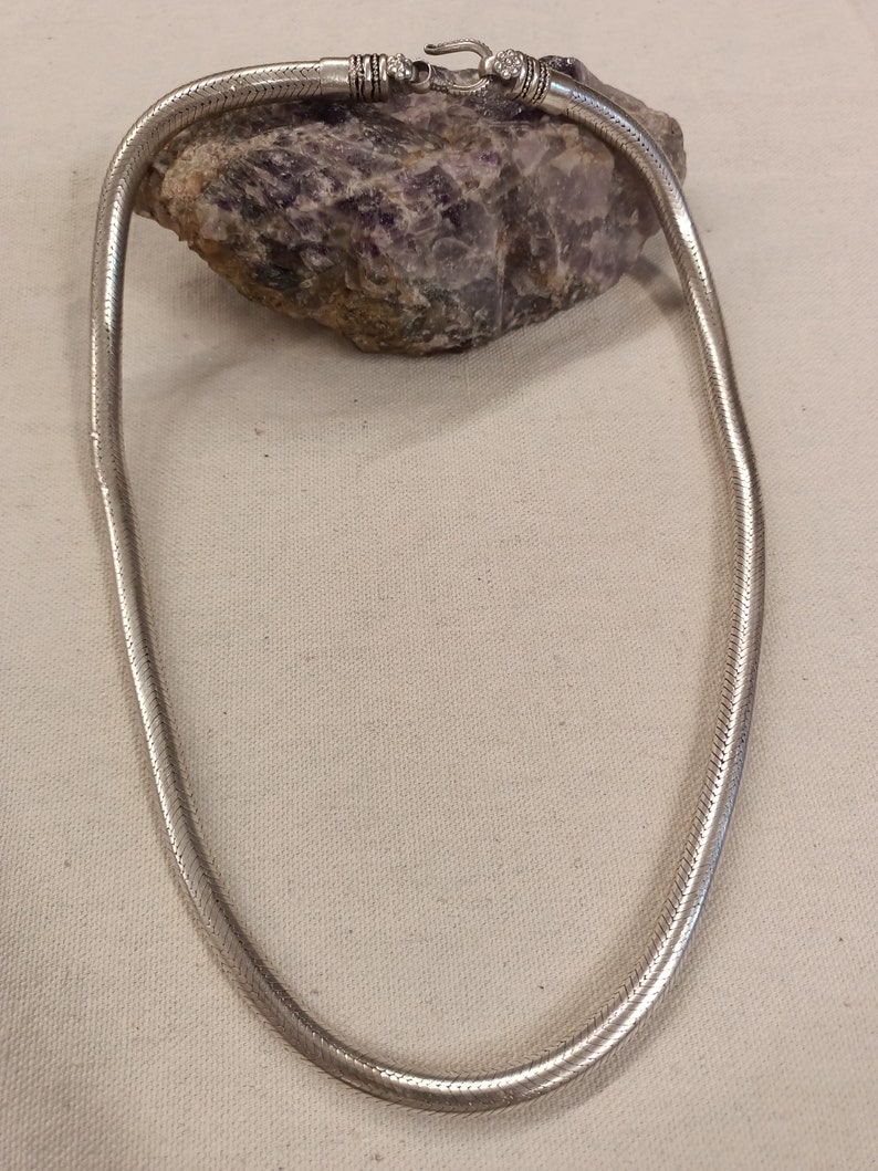 Pu&ograve; includere: Una collana a catena di serpente d'argento con chiusura a moschettone.