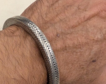 Sterling Silver 925 Bracelet Vintage Art Deco Anchor Snake Design