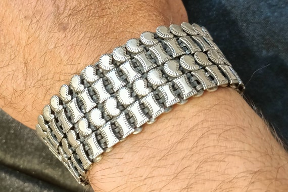 Braccialetto In Argento Sterling 925 Bangle Chancaux Snake Chain - Foto 9