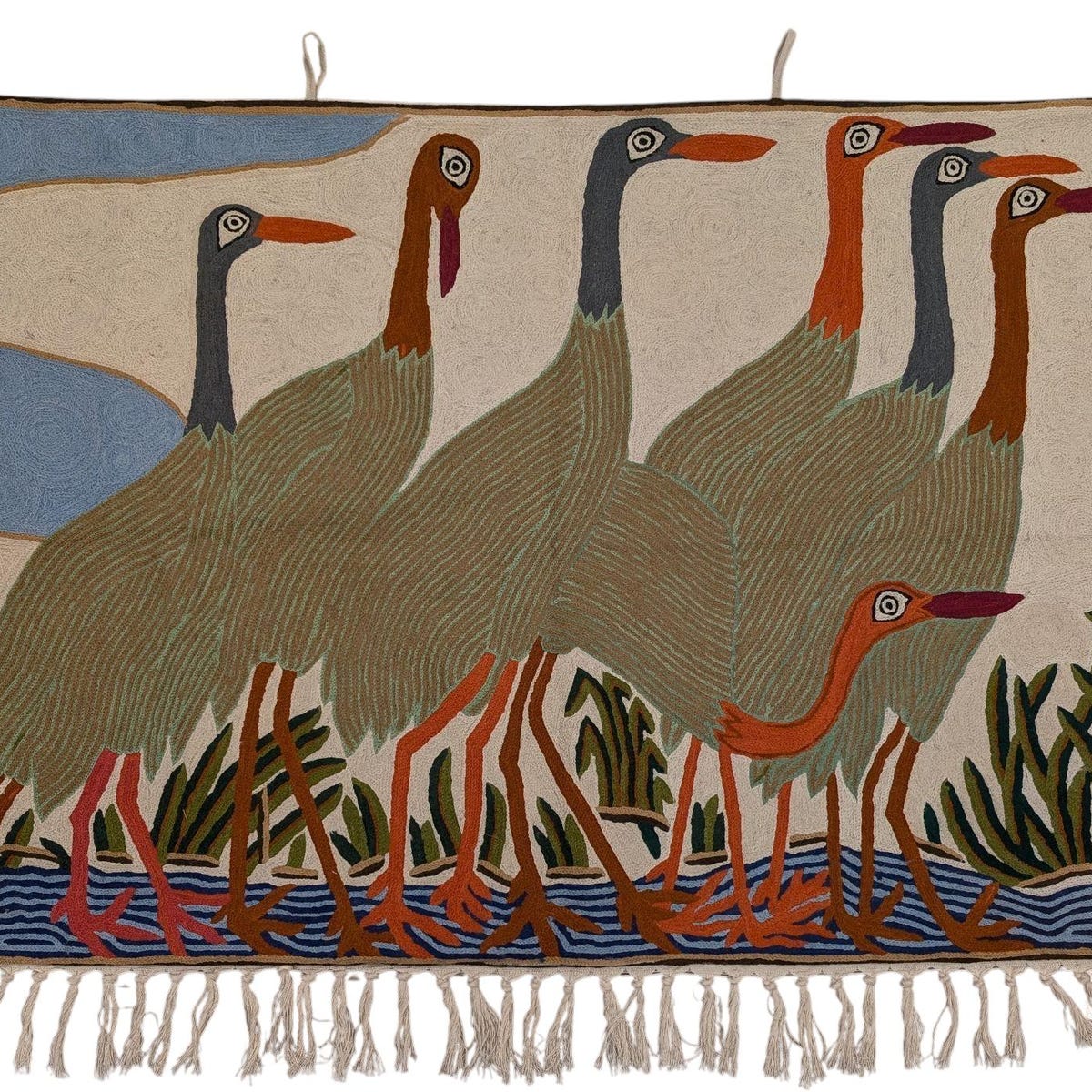 Handmade Cranes Wall Tapestry