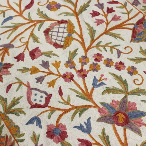 Tapis à fleurs en laine cachemire 4 x 6, 5 x 8 pouces | Tapis décoratif | Tapisserie