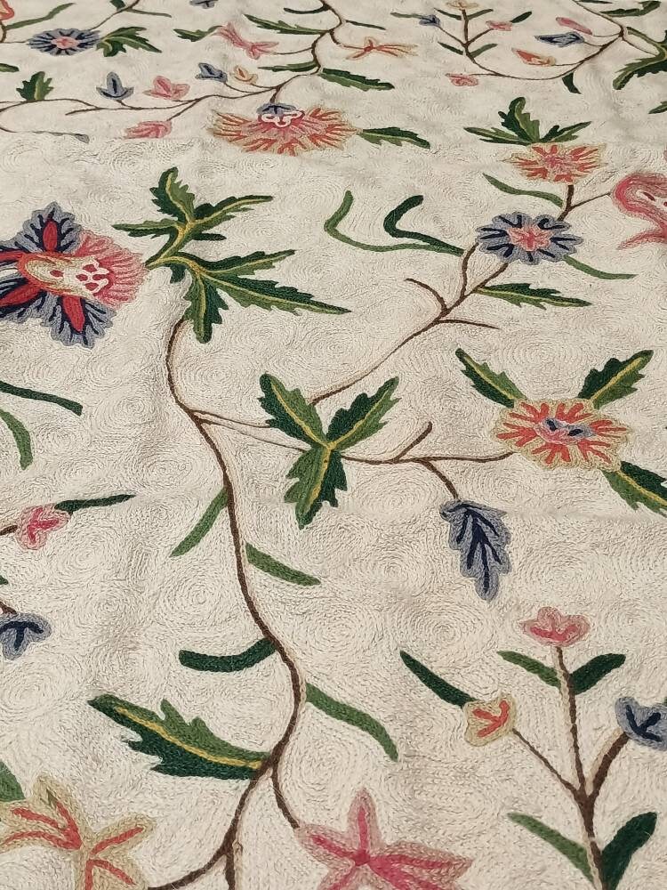 Rugs Kashmir Handmade Rug 3x5 Rumi Wool rug Crewel rug Home & Living