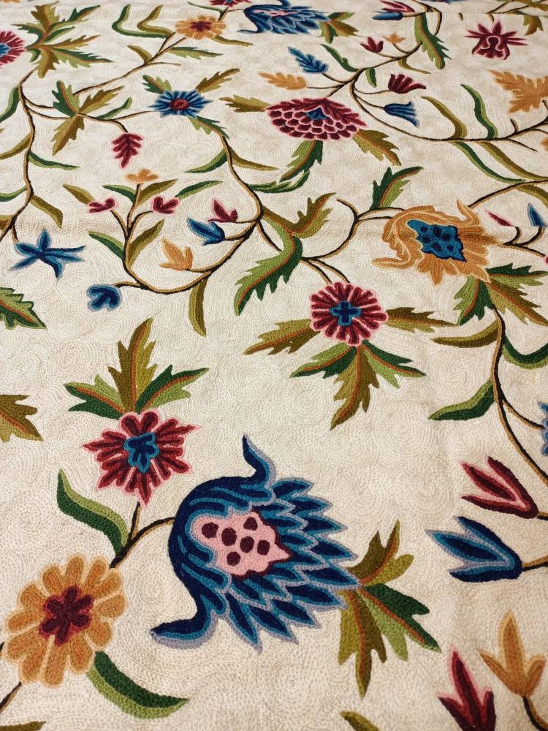 Posh Rug Designs 4x6 Posh Wool Rug | Floral Rug || Kashmir Handmade Rug - Etsy