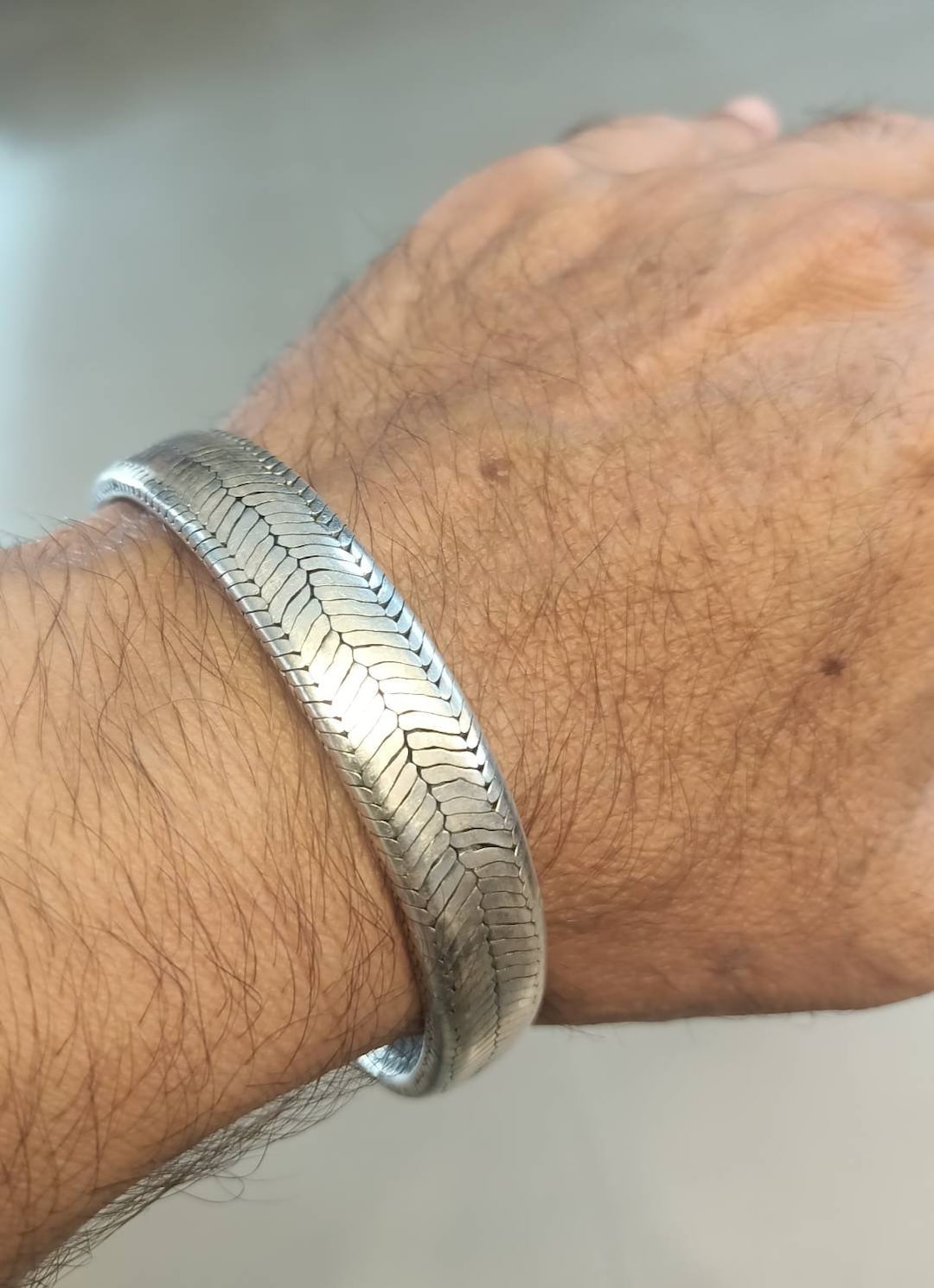 Bracciale Con Catena A Serpente In Argento 925 On - Foto 10