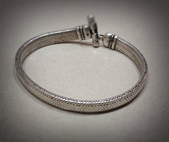 Sterling silver clearance pull chain bracelet