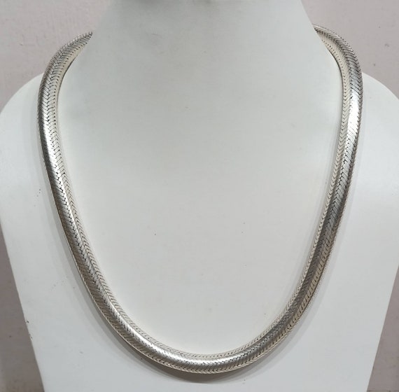 925 Solid Silver Italian Flexible Snake Chain Necklace – Sterling Silver, Multiple Lengths & Widths