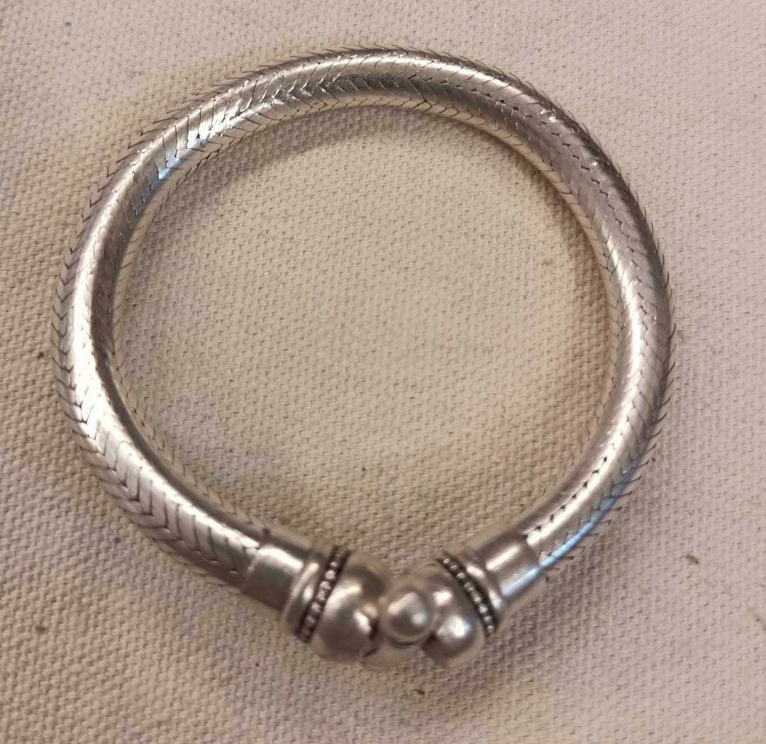 7mm Handmade Solid Snake Chain Bracelet, 925 Sterling Silver