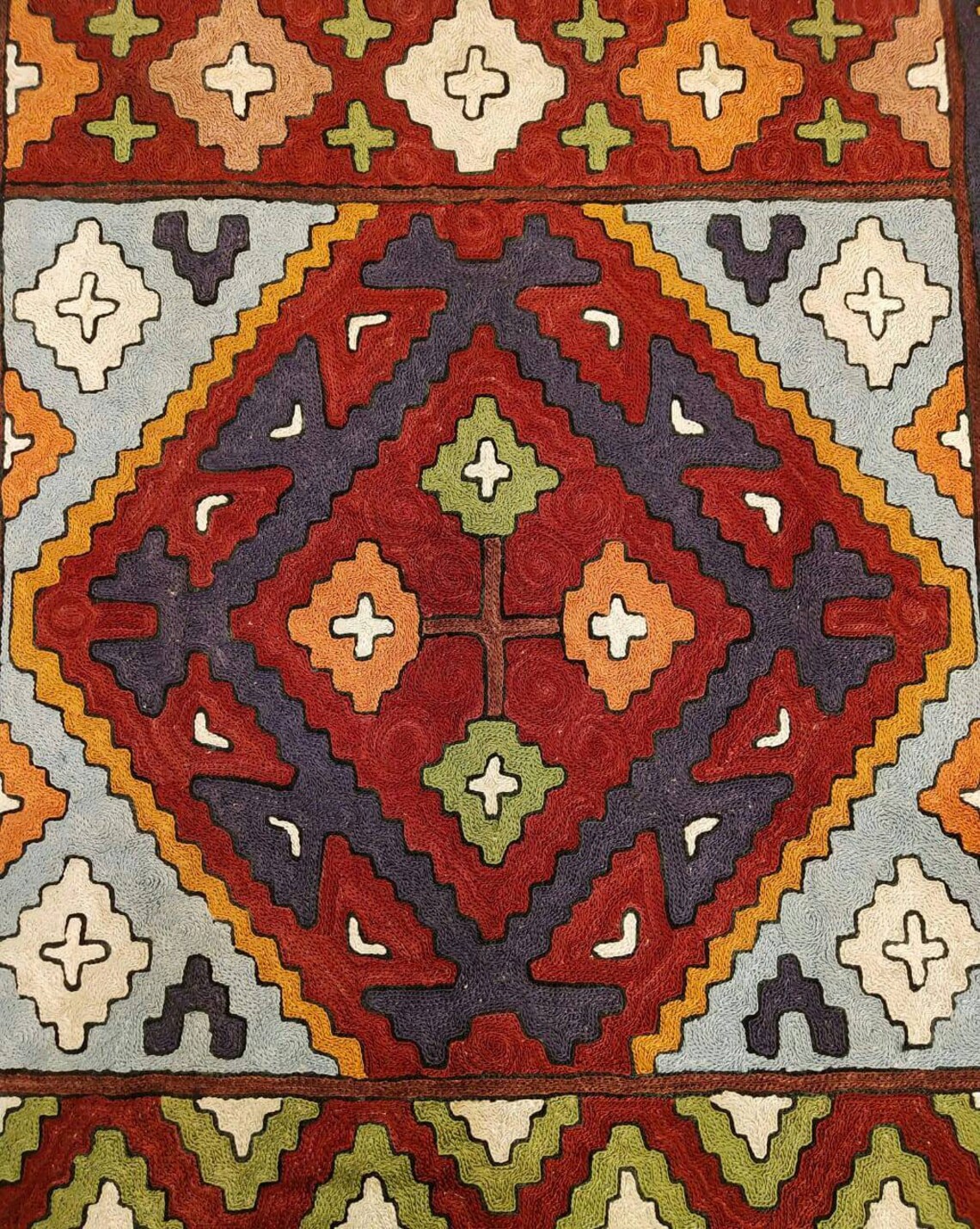 Geometrical Rug Kilim Rug Kashmir Handmade Rug 3x5 Etsy