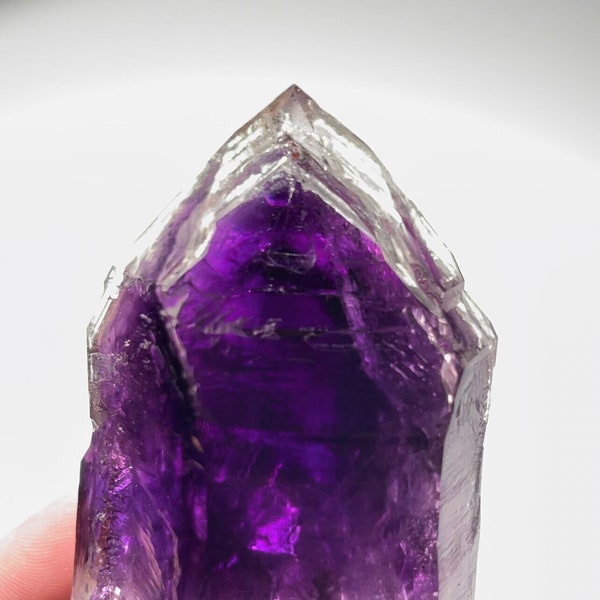 Namibian Skeletal Amethyst “Fenster” with deep purple saturation from Pinky Mine. Namibia