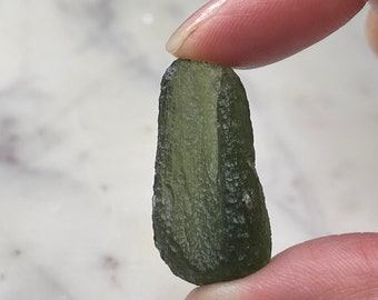 Moldavite genuine stone from Chlum, Czech Republic authentic tektite.