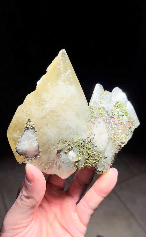 Stunning Calcite Chalcopyrite Rainbow Pocket Sweetwater Fletcher
