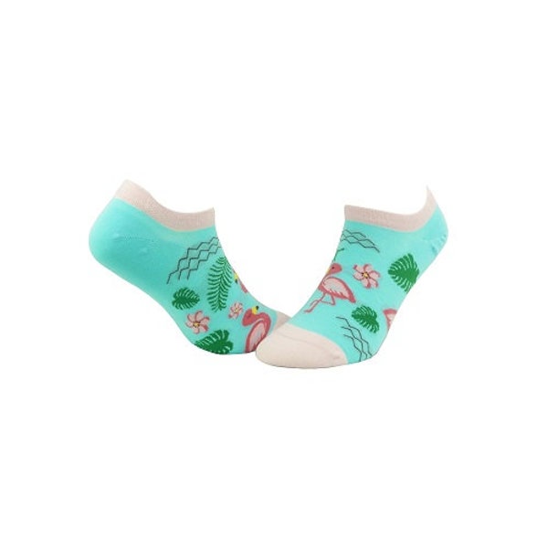 PINK FLAMINGO Low-Cut funky socks - exclusive crazy socks - art sock - Pride fun socks - patterned socks - socks for everyone - socks