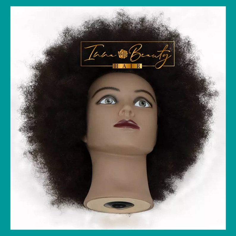 Female Afro Kinky Curly Straight Human Hair Mannequin Training Etsy