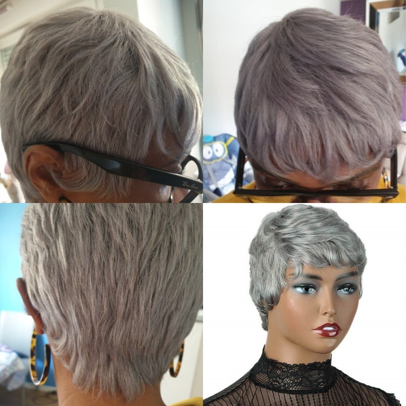 LONDON Short Cut Pixie Straight Human Hair Boy Cut Wig Etsy