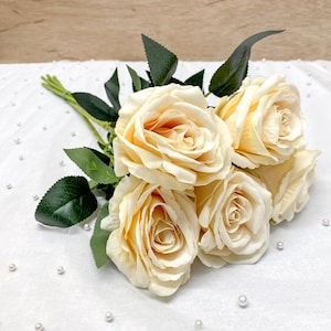 Velvet Roses | Pastel Yellow| Artificial Roses|