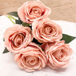 Velvet Roses (Pastel Pink)  | Artificial Roses | Silk Roses | Roses