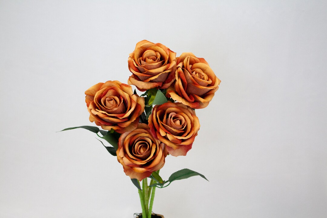 Velvet Roses terracotta Terracotta Roses Artificial Roses Velvet Etsy