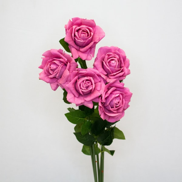 Real Touch Roses (Flamingo Pink) | Pink Roses | Artificial Roses | Silk Roses | Roses