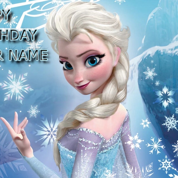 Frozen Elsa Edible image cake topper