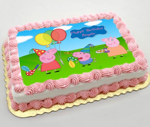 Peppa pig cake topper 🐷 – AnasPartyPaper