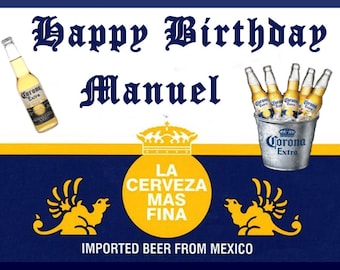 Personalized Beer Edible Image Cake Topper