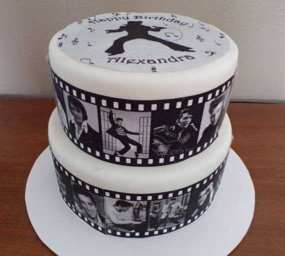 Edible Elvis Cake Topper – Icing Sugar Sheet For Cupcakes & Party Desserts, Premium Decoration