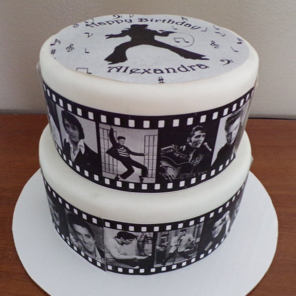 Elvis Presley Comestible Film Bandes Cake Topper