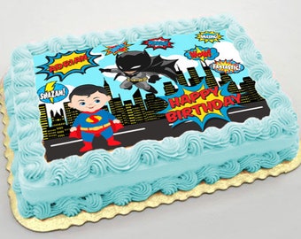 Super Hero Birthday Edible Cake Topper