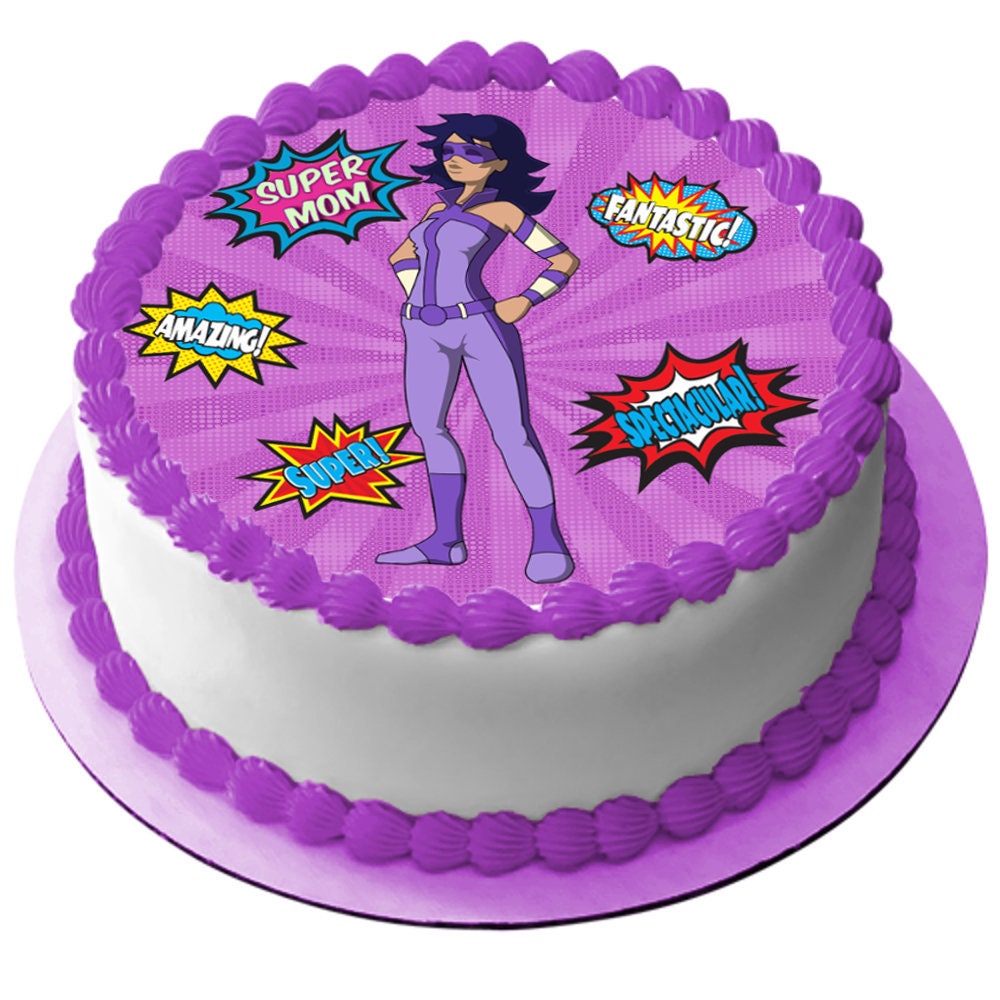 24 x Personalisierte Superheld Geburtstagsfeier Cupcake Essbare Toppers Kuchen Danke