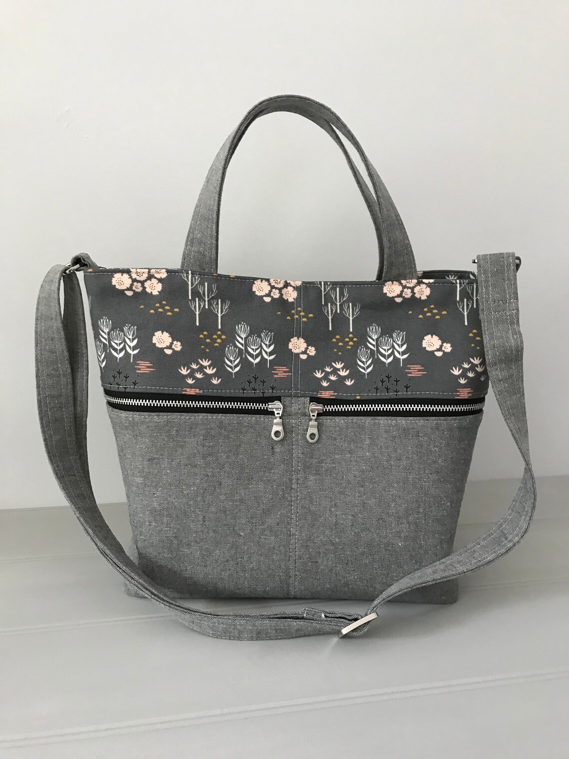 Lily Handbag, Handmade Fabric Bag, Purse, Tote, Everyday Handbag