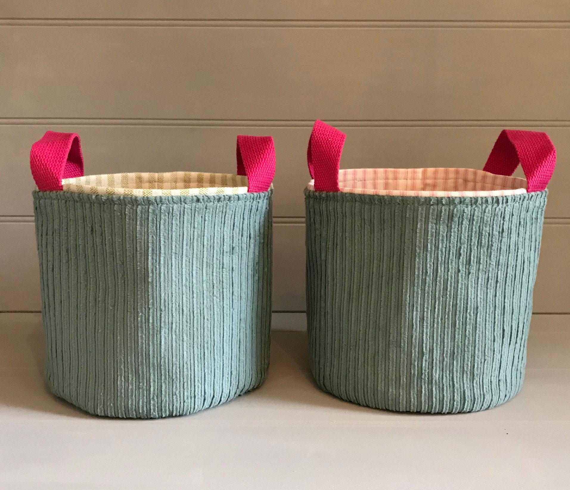 Cestas de almacenamiento de tela almacenamiento de | Etsy