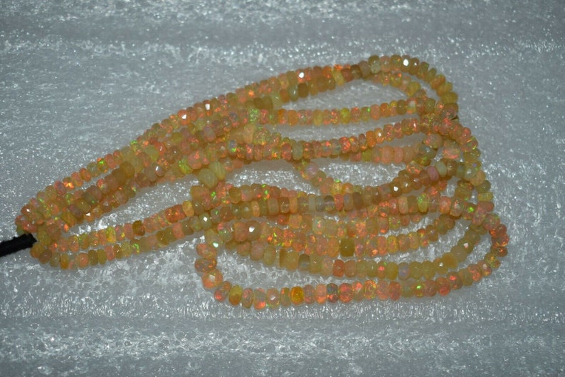 Opal Beads Ethiopian Opal 3-5MM Size AAA Grade October Birthstone Opal Beads Jewely Making Beads Faceted Beaded Necklace Welo opal Beads