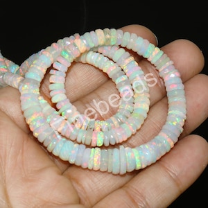 Natural Ethiopian Opal Faceted Tyre Beads, Ethiopian Opal Beads, Opal Tyre Beads, Fire Opal Beads, Opal Beads, Faceted Opal Beads